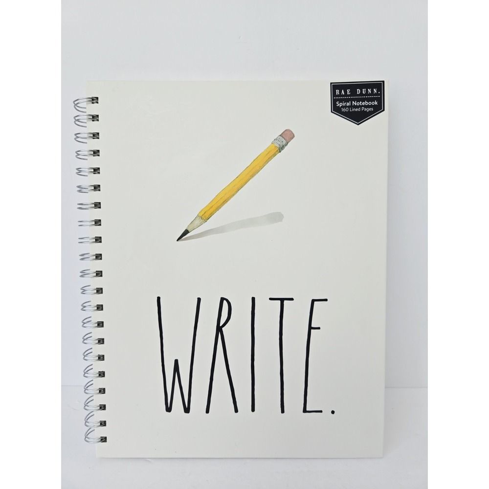 Rae Dunn Write Spiral Notebook NEW